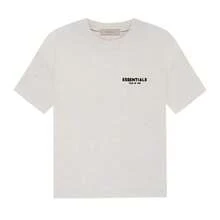Essentials SS22 Oversized Crewneck T-Shirt | Men's Flocked Logo Short Sleeve Tee, Soft Cotton Summer Basic For Unisex Styling - YẾN MẠCH NHẸ - Xem 2