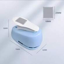 Rectangular/Square Stamp Shaped Hole Punch, Wavy Edge Hole Punch, Suitable For Making Cards, Scrapbooks, DIY, Portable Lever Hole Punch - Multicolor - View 8