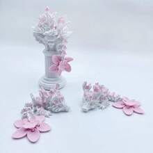 3D打印樱花龙模型 A关节可动仿真动物摆件人偶 - 节日礼物 - 生日礼物 - 彩色 - 查看 2