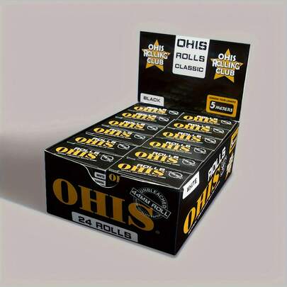 24 Rolls, Rolling Paper, 44mm Self-Control No-Cut Rolling Paper, 196.85 Inches Long, Smooth Sliding, Smooth Burning, Three Colors, Bulk For Personal Use And Parties, Smoking Accessories, Christmas Gift