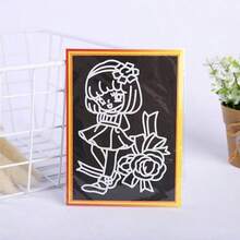 50pcs DIY Scratch Art Set, Includes Art Paper, Magic Painting Paper, Scratch Tools And Wooden Scratch Pens, Creative Coloring Handcraft, DIY Painting Kit - Multicolor - View 6