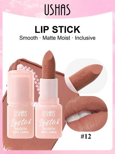  Son lì USHAS Velvet Matte với mặt dây chuyền hình gấu dễ thương, lên màu chuẩn, không gây khô môi, lâu trôi, không lem, chất son lì mềm mịn, tạo nên vẻ ngoài quyến rũ cho đôi môi.