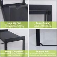 Expandable Cabinet Shelf 13.8~26 Inch (L), Stackable Kitchen Shelf Organizer, Countertop Storage Pantry Rack, Durable Metal Sink (Black L), 44579759 - 紅木色 - 查看 5
