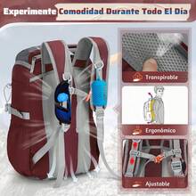 Mochila De Senderismo Plegable Para Mujer Hombre Mochila Camping 40 Litros Mochilas Para Escalar Impermeable - Gris - Ver 6