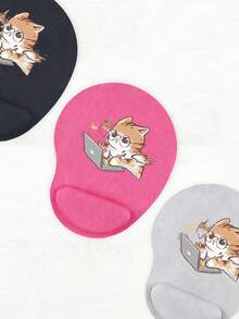 Ergonomic Cat Pattern Wrist Rest Mouse Pad, Ergonomic EVA Wrist Pad, Non-Slip Memory Foam Mouse Pad, Comfortable Non-Slip Base, Comfortable Mouse Pad With Comfortable Wrist Rest, Comfortable Skin-Friendly Desktop Support, Desktop Protection Pad, Suitable For Gaming, Office, Computer, Laptop, Home, Graduation Season Souvenir, Valentine's Day, Mother's Day, Easter, Christmas, Back To School Season, Perfect Gift - Multicolor - View 6