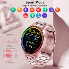 Women Men Full Touch Smart Watch, 1.39-Inch Wireless Calling, Message Reminder, 100+ Sports Modes, Pedometer, Music Control, Multi Watch Dials, Sport Tracking Fashion Smartwatch,Gift For Fitness Enthusiasts - View 3