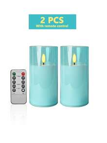 3支装无焰蜡烛灯,带遥控器/定时器,电池供电,紫色暖光,适用于桌面摆设,可用于圣诞节、万圣节、情人节、母亲节、送礼、生日、求婚、婚礼、愚人节、餐桌、派对、节日氛围装饰。 - 青色-暖光 - 查看 12