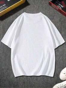 Camiseta de manga corta casual para hombre y mujer con tops moda, letras gráfico, estampado modern, impresión, redondo,deportiva, verano, para hacer ejercicio, correr, ropa de pareja para equipos,para uso diario, salir, ocio, deportes, escorts, viajes, reuniones familiares y otras ocasiones de estilo Streetwear, Hip Hop, Rock y Rap - Blanco - Ver 4