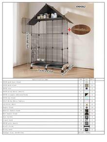 Large Birdcage For Home Use, Suitable For Parrots, Cockatoos, Mynahs, Finches, Breeding Aviary - Assembly Type - View 15