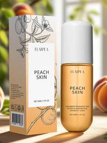 1瓶50毫升蜜桃香氛喷雾，持久清新，专为女性设计，融合天然花果香调，可用作空气清新剂和女士香氛喷雾。采用天然萃取物制成，香味持久。是居家馈赠佳品。 - 50ml - 查看 1