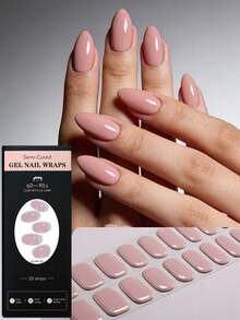 Showyboo Semi-Cured Gel Nail Stickers 20pcs, Translucent Soft Solid Color Design, Protects Natural Nails, UV Lamp Required, Versatile For All Seasons, Suitable For Home Leisure, Wedding Looks, Weekend Gatherings And Vacations - Multicolor - View 16