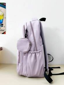 Mochila minimalista de unicolor de diseño original, bolsa ligera para uso diario y actividades al aire libre - Multicolor - Ver 6
