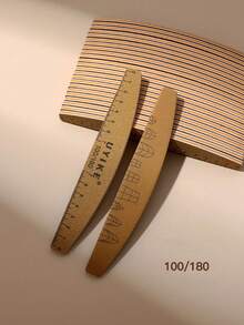 2-Sided Professional Nail File & Buffer Block, 100/180 Grit, Suitable For Acrylic, Gel And Natural Nails, Washable, With Ruler And Nail Shape Template, Manicure Tool, Nail Art Accessory - Multicolor - View 9