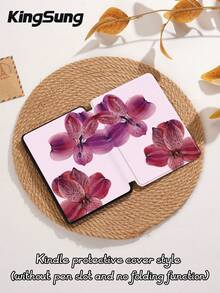 Kingsung 水仙花图案平板电脑保护套，兼容 iPad 9.7/10.2/10.5/10.9/12.9/Pro 11（第十代），兼容三星 Galaxy Tab S6 Lite 10.4 英寸，兼容 Kindle Paperwhite 第十二代（2024 年款），Kindle（第十一代）（2022 年款），Air 8(M4)（2026 年款）（11 英寸），Air 8(M4)（2026 年款）（13 英寸），柔软防摔，智能立放/自动唤醒/睡眠功能 - 彩色 - 查看 10