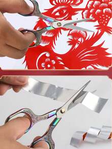 1 Set Multipurpose Scissors, Retro Stainless Steel Sewing Scissors - Precise Cutting Of Fabric And Threads, Suitable For Embroidery, Sewing Supplies And Tailoring Accessories. Sewing Supplies, Retro Embroidery Scissors, Sewing Scissors, Stainless Steel Detail Scissors, Suitable For Embroidery, Sewing, DIY Crafts And Office Use. - One Size - View 4