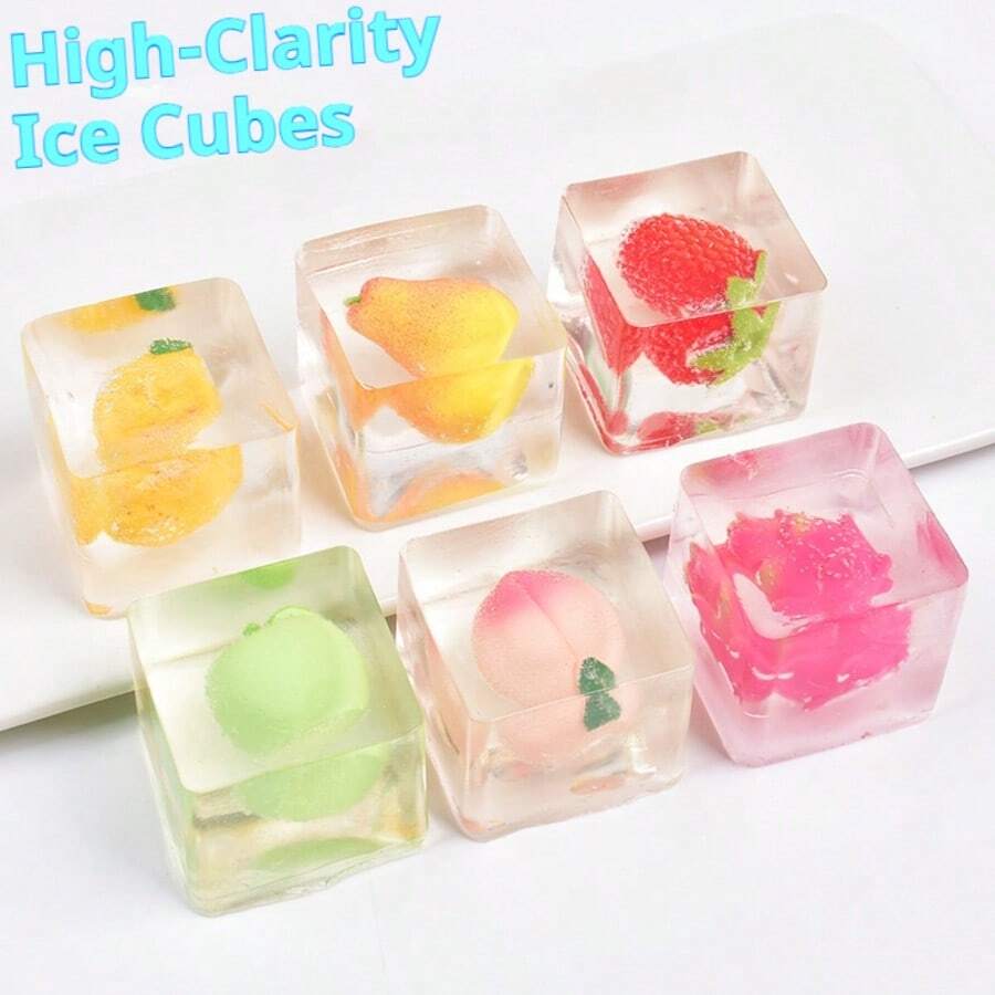 水果挤压玩具 - 新款夏季清凉减压水晶 - 8种水果泥质感解压玩具 - 完美礼物