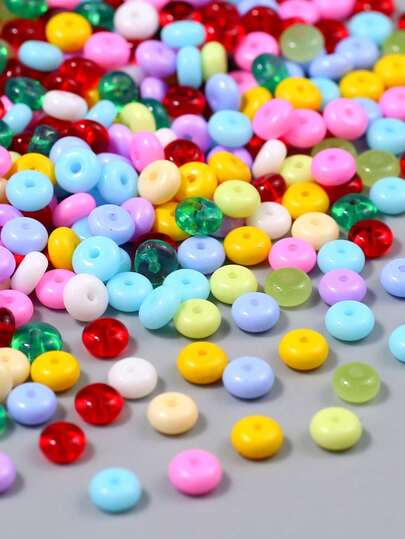 6x3mm Cuentas de ábaco de colores, cuentas de vidrio para hacer joyas y accesorios DIY