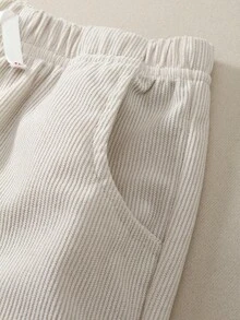 3件套幼儿男童休闲口袋抽绳装饰裤套装 - 彩色 - 查看 4