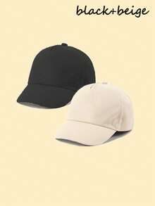 2pcs Fashionable Cute Baseball Cap, Adjustable Sun Hat Suitable For Boys, Girls, Babies, Casual Wear For Spring & Summer - Multicolor - View 27