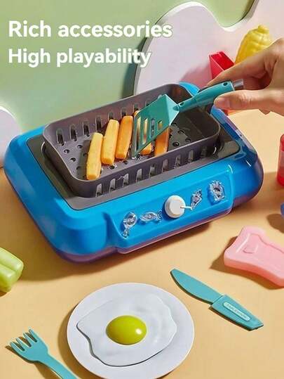 Ensemble de cuisine pour enfants avec aliments changeant de couleur et cuisinière à induction électrique, jouet de cuisine pour enfants de 3 à 6 ans, set de cuisine de jeu pour garçons et filles, cadeau idéal pour les enfants.