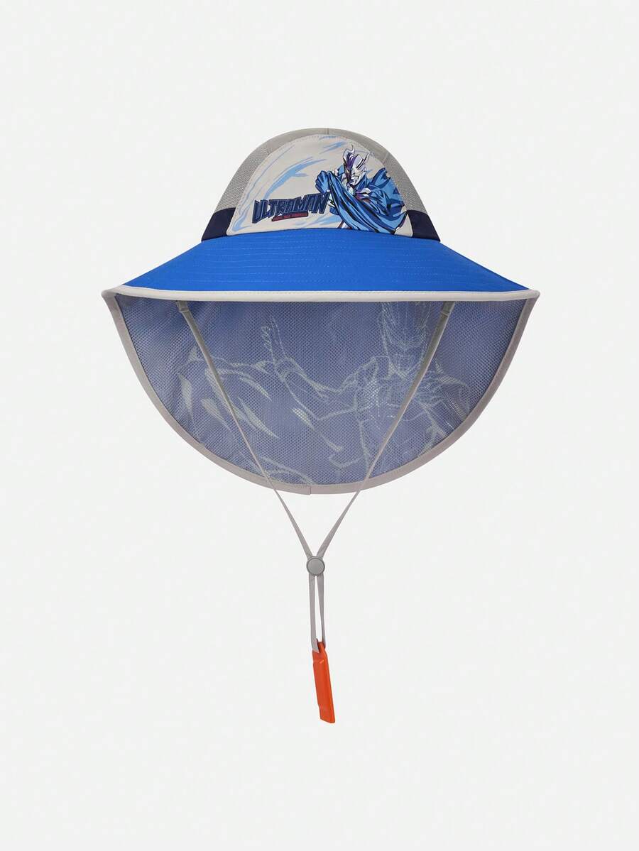 Balabala Mũ lưỡi trai Ultraman cho bé trai năm 2026, nhẹ, thoáng khí, có dây đeo điều chỉnh được, mũ mùa hè mát mẻ ngoài trời. - xanh đậm - Xem 1
