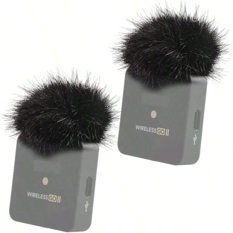 2 piezas Paravientos para micrófono compatible con RODE Wireless Go 2, filtro antiviento profesional diseñado para el sistema de micrófono inalámbrico compacto RODE - Unitalla - Ver 1