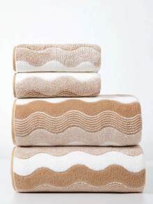 1pc Khaki Color Thin Large Bath Towel, 88*175cm, Polyester Fiber Material, Or 34*75cm Small Hand Towel, Absorbent Quick-Dry Soft, Suitable For Bathroom, Hotel, Gym, Travel, Party, Holiday Gift, Outdoor Camping, Beach, Salon, Spa - Khaki - View 2