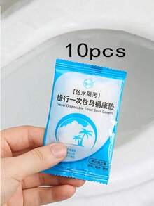 10/20/30/40/50/60/80/100片装便携式一次性透明马桶座套，便携式马桶座套，居家必备，商务旅行、露营、医院、车站、酒店住宿等场合的必备旅行配件，使用公共卫生间时确保个人卫生安全，便携式马桶盖，防水马桶盖 - 無色 - 查看 15