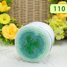 渐变色精梳棉线，60%棉，40%腈纶，220克（980码）/绞，1毫米彩虹色手工DIY钩编线，柔软抗起球，适用于编织毯子、披肩、围巾、毛衣、钩编娃娃等。 - 彩色 - 查看 20