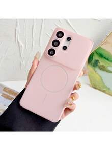 Ốp lưng điện thoại từ tính mỏng, mờ, bán trong suốt. Kiểu dáng thời trang và tiện dụng, giúp hiển thị diện tích màn hình rộng rãi. Tương thích với các dòng Galaxy S26, S25, S24 Plus, Ultra, A15, A16, A17, A25, A26, A35, A55, A56 và A57. - Hồng - Xem 2