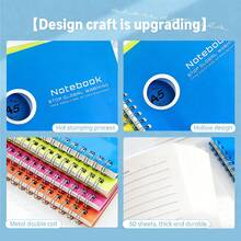 2 piezas Cuaderno A5 con Notas Adhesivas, Cubierta Gruesa y Suave, Papel Cuidado de los Ojos, 50 Páginas, Diario Espiral para Oficina - 2 piezas - Ver 5