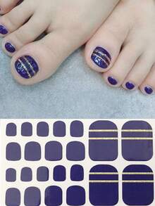 Pegatinas para arte de uñas de los pies, diseños de corazones y patrones geométricos de dibujos animados, purpurina multicolor, diseño mixto versátil, fácil aplicación con raspador - Multicolor - Ver 57