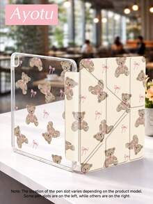 Ayotu Ốp bảo vệ dạng gập có chân đế hình gấu và bướm dành cho iPad A16, Air 8(M4) 2026 (11 inch), Air 8(M4) 2026 (13 inch), Pro 13 12.9 11, Air 11 13, Mini, Air 11 inch, Kindle (thế hệ thứ 11 - ra mắt năm 2024), Kindle Paperwhite thế hệ thứ 12 năm 2024 - Nhiều màu - Xem 2