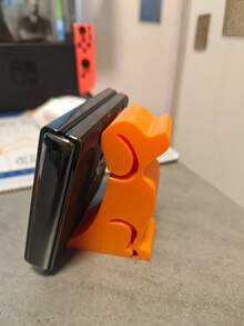 Soporte de teléfono con forma de perro negro lindo, diseño creativo y adorable, adecuado para colocación universal de teléfonos de escritorio, regalo de elección del comprador, decoración divertida para el hogar, material duradero, regalo del Día de la Madre - Multicolor - Ver 3