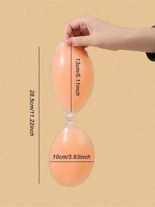 1 Pair Ladies' Waterproof Thickened Silicone Breast Petals For Small Breast Lift Up & Push In, Special For Wedding Photography - Quả mơ - Xem 2