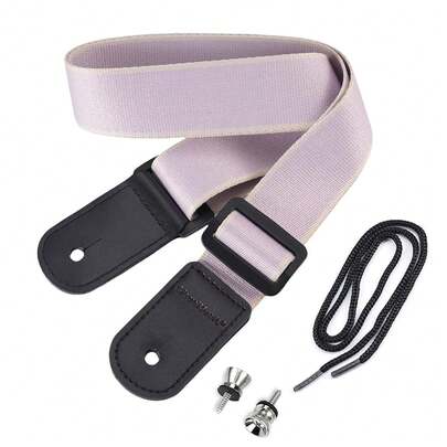 Ukulele Strap Tenor Concert Soprano Baritone Coloful Hawaii Floral Patterns For Adult Size (Pink)