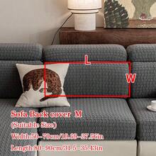 1件装毛绒提花防滑沙发座垫套，柔软亲肤，防宠物抓挠，弹性设计，适用于L型沙发和1/2/3/4座沙发，四季皆宜（单独出售） - 深灰色 - 查看 12