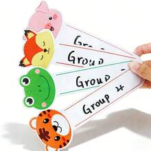 hoojojo 10/40 Thẻ trắng có thể xóa, hình hổ, ếch, cáo và heo con, thẻ học viết xóa được, dụng cụ hỗ trợ giảng dạy trong lớp học, thẻ luyện viết hình động vật tự làm, đồ dùng học tập cho trẻ em, đạo cụ trò chơi tương tác cho năm học mới. - Nhiều màu - Xem 10