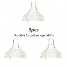 Silicone Baby Bottle Nipple, Soft & Comfortable, Mimics Breastfeeding, Silicone, Heat Resistant Up To 120°C, Multi-Stage Feeding, Daily Replacement Nipple - Clear - View 10