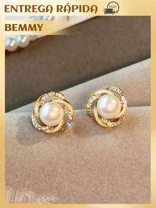 1 Pair Of Elegant And Sophisticated Pearl Earrings, Suitable For Women To Wear Every Day And At Parties - White - View 7
