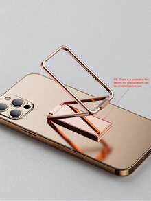 1pc Alloy Mini Foldable Stand Metal Rectangular Ring Holder, Multifunctional Rotatable Metal Foldable Phone Stand, Tiltable & Adhesive For IPhone, Android Phones, Phone Accessory, Phone Charm, Mother's Day Birthday Gift For Mom - Multicolor - View 5