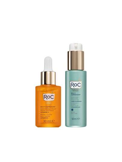 ROC [Bundle] Multi Correxion Revive & Glow Daily Serum 30 Ml + Hydrate + Plump Moisturizer SPF30 50 Ml