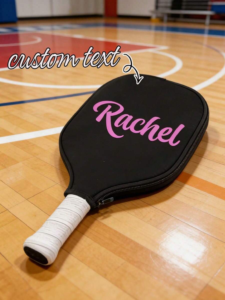 Customized Racket Grip Cover, Design Your Own Racket Grip Protector, Personalized Neoprene Racket Sleeve With Zipper, Customized Racket Grip Holder, Gift For Racket Players, Team Gift, Racket Protective Travel Case - Multicolor - View 1