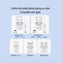 Shockproof Asymmetrical Shaped Vodka Bottle Bluetooth Earphone Cases Novelty Floral Pattern Protective Case Cover Compatible With Apple Wireless Charging Case, Scratch-Resistant And Shockproof Spring Gift Easter Birthday - Clear - View 8