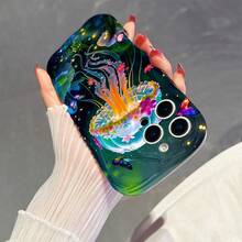 Tương thích với iPhone 17, 17 Pro, 17 Pro Max, 17 Air, 16, 15, 14, 13, 12, 11 / S26, S25, 24, 23, 22 Ultra, A52, A53, A54, A55, A56, 07, A17 / / , Chống bám vân tay, Chống sốc, Chống rơi vỡ. Ốp lưng điện thoại màu kem trong suốt họa tiết sứa thời trang. Sang trọng và thanh lịch, món quà lý tưởng cho bạn bè, bạn gái, bạn trai. - màu đen - Xem 4