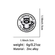 “我需要零食”搞笑负鼠语录珐琅徽章卡通动物浣熊胸针翻领别针徽章配饰时尚珠宝礼品 - 黑色 - 查看 14