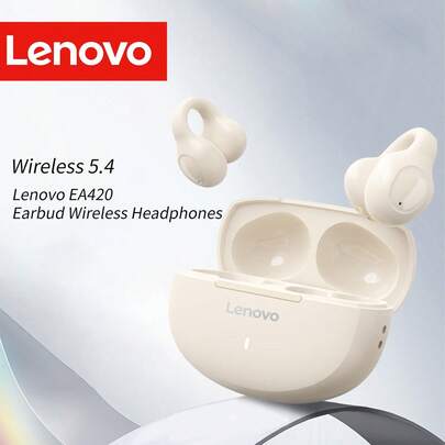  Lenovo EA420 Open-Ear Wireless Headphones, 2026 New Model, BT5.4 Stable Connection, Low Latency, Long Battery Life, HiFi-Grade Audio Quality, ENC Clear Calls, Comfortable Wear