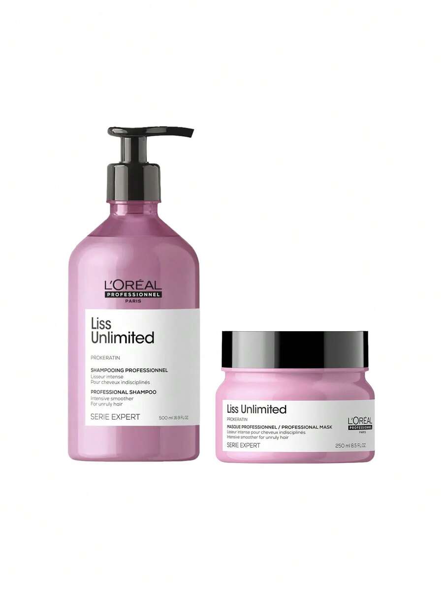 L'Oréal Professionnel 【套装】SERIE EXPERT Liss Unlimited Smoothing Shampoo For Frizzing Hair 500 Ml + Serie Expert Liss Unlimited Smoothing Mask For Frizzing Hair 250 Ml - 專家系列 - 查看 1
