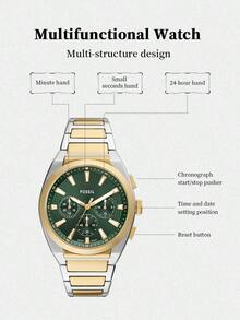 Đồng hồ FOSSIL FS6106 bằng thép không gỉ, kiểu dáng công sở thường ngày, phù hợp với giới chuyên nghiệp hiện đại. - Vàng - Xem 5