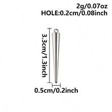 1 pieza/3 piezas Colgante de acero inoxidable 304 con baño electrolítico de oro/plata/negro de estilo minimalista y elegante, en diferentes longitudes, adecuado para hacer joyas DIY como collares, pulseras y pendientes - cono - Ver 24